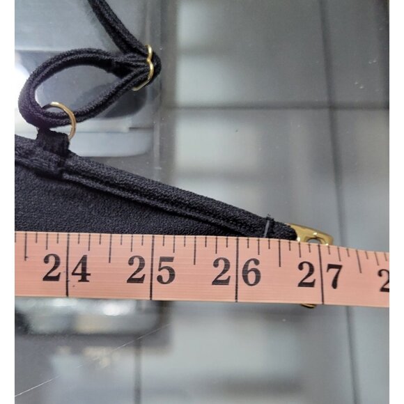 SAME Los Angeles Swim Bikini Set 2Pc Top Double Layer Weist Bottom Black  SZ M - Picture 10 of 10